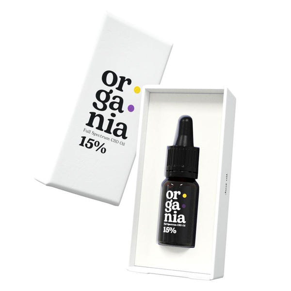 organia 15% full spectrum cbd oil in 10ml bottle with box | Organia 1500mg (15%) Full Spectrum CBD Oil  | Organia CBD Oils